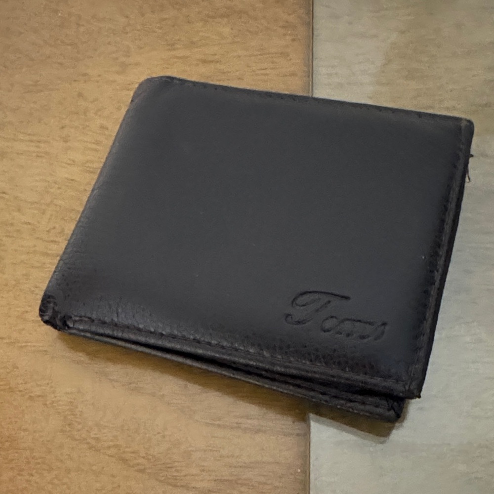 ✅ VINTAGE “TOMS” Classic Men’s Bifold Wallet Cardholder Billfold -Dark Brown